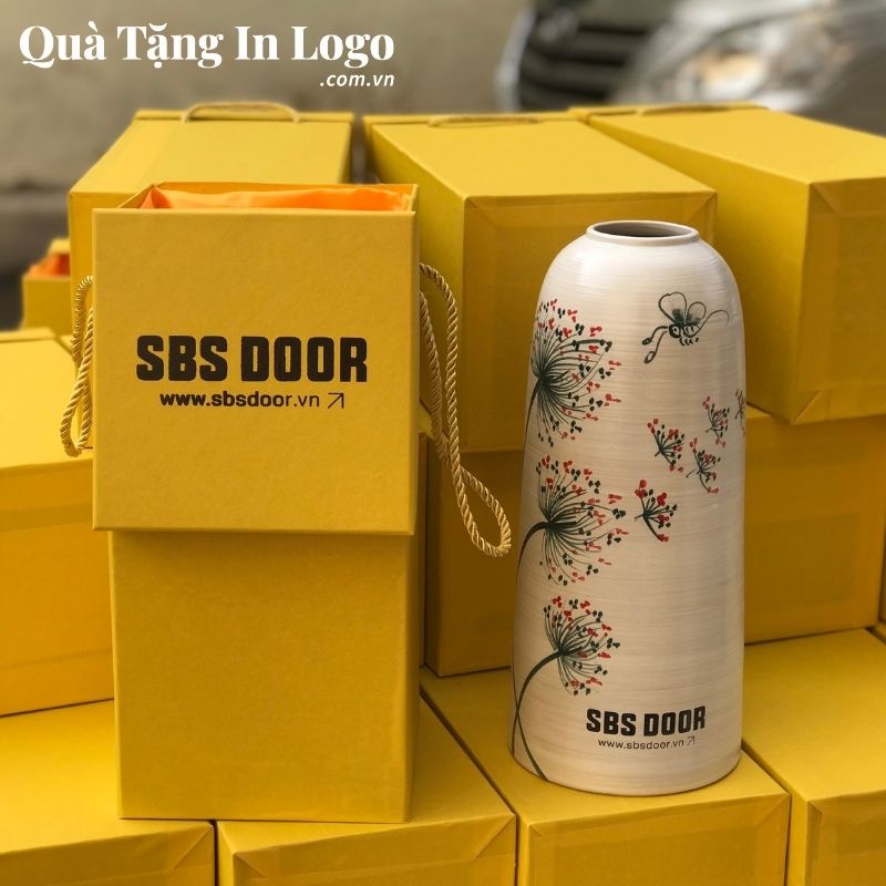Lọ Hoa Gốm Sứ Quà Tặng In Logo - Ảnh 66