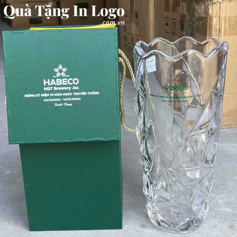 Lọ Hoa Thuỷ Tinh Quà Tặng In Logo - Ảnh 6