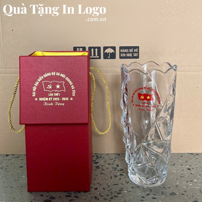 Lọ Hoa Thuỷ Tinh Quà Tặng In Logo - Ảnh 7