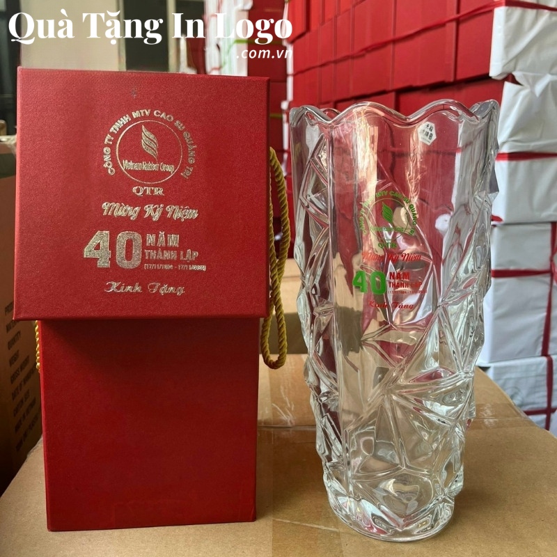 Lọ Hoa Thuỷ Tinh Quà Tặng In Logo - Ảnh 9