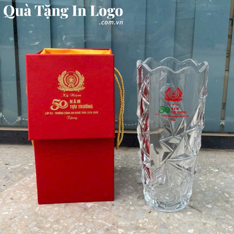 Lọ Hoa Thuỷ Tinh Quà Tặng In Logo - Ảnh 11