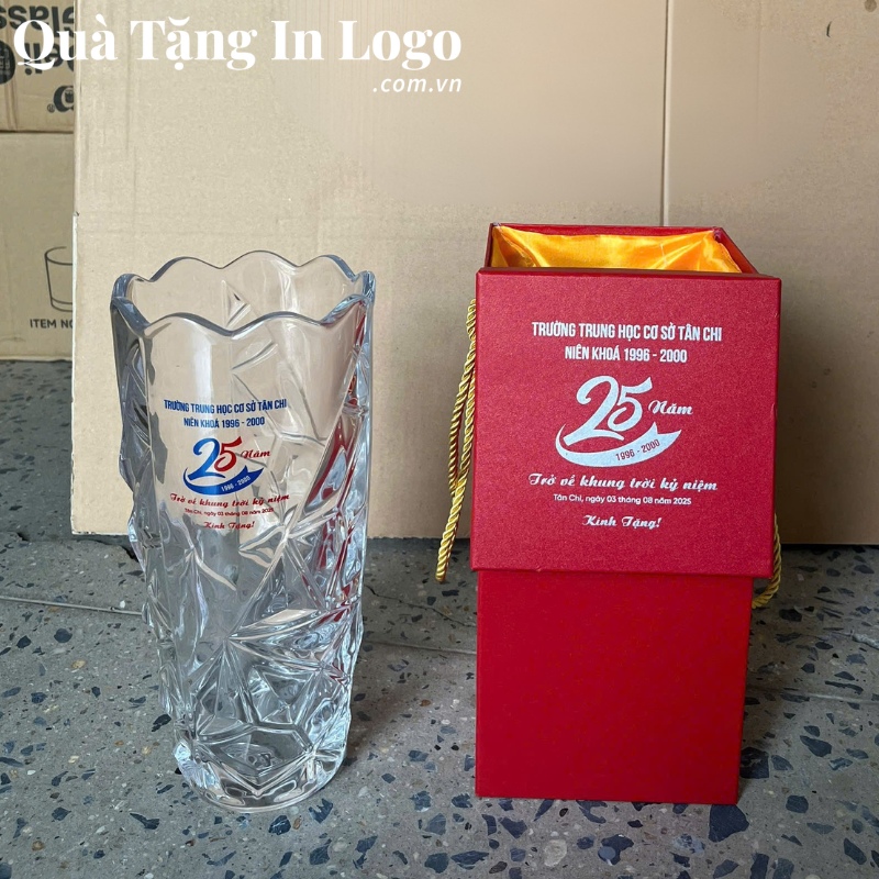 Lọ Hoa Thuỷ Tinh Quà Tặng In Logo - Ảnh 5