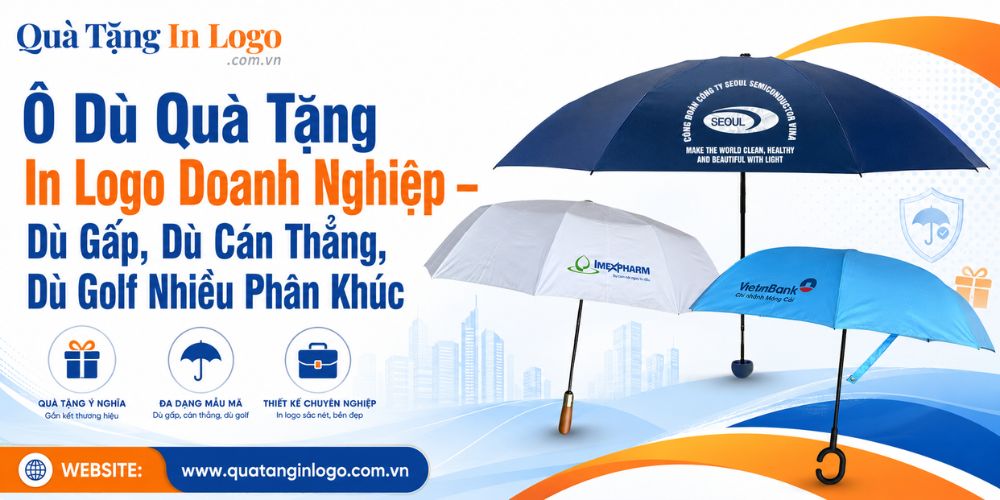 Ô dù quà tặng in logo