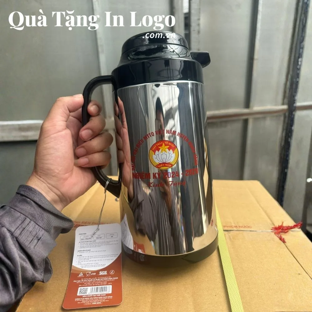 Phích nước giữ nhiệt in logo quà tặng