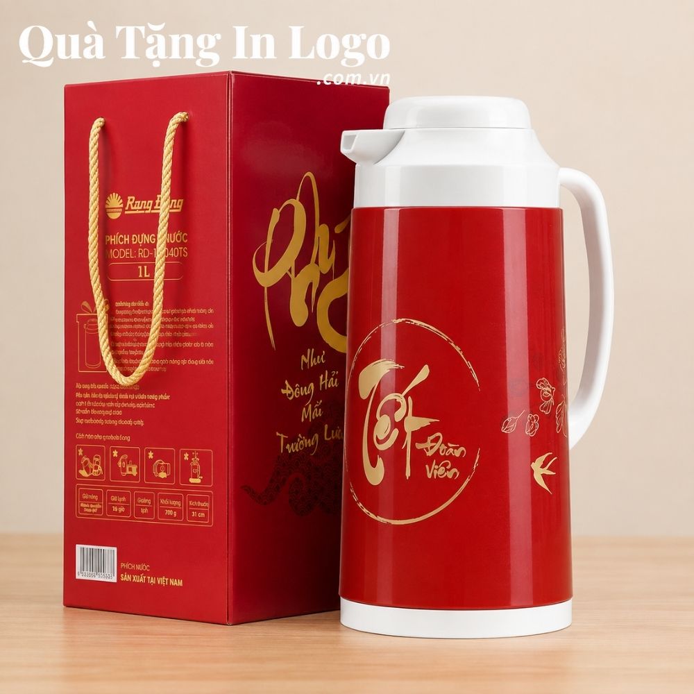 Phích nước giữ nhiệt in logo quà tặng