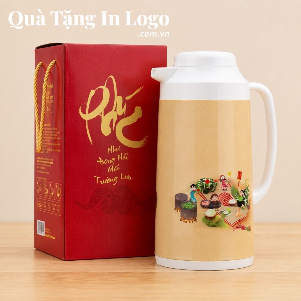 Phích nước giữ nhiệt in logo quà tặng