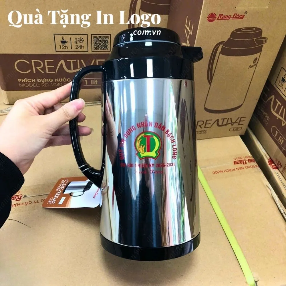 Phích giữ nhiệt in logo quà tặng