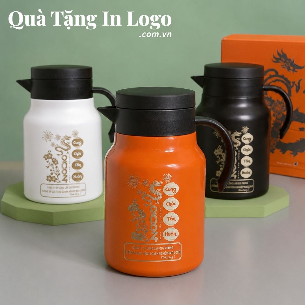 Phích nước giữ nhiệt in logo quà tặng