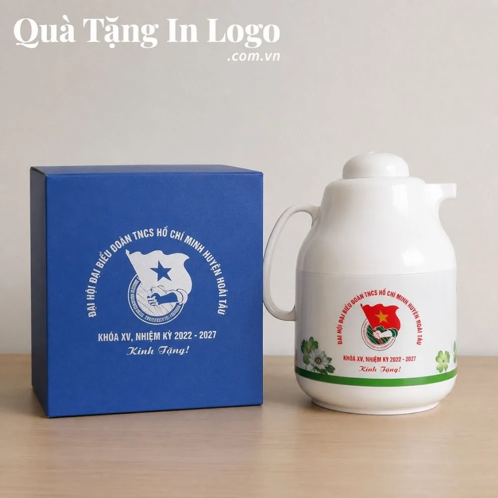 Phích nước giữ nhiệt in logo quà tặng