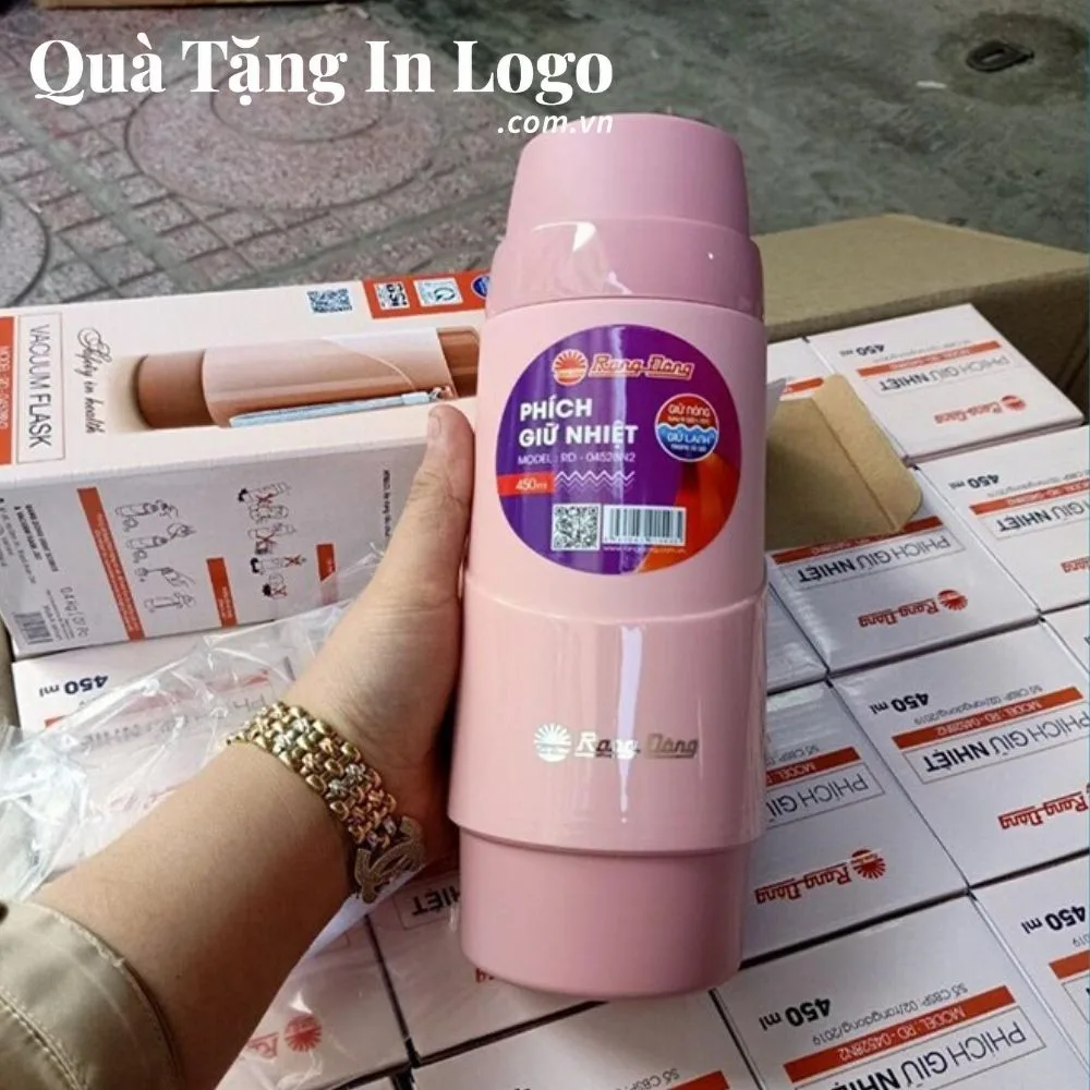 Phích nước giữ nhiệt in logo quà tặng