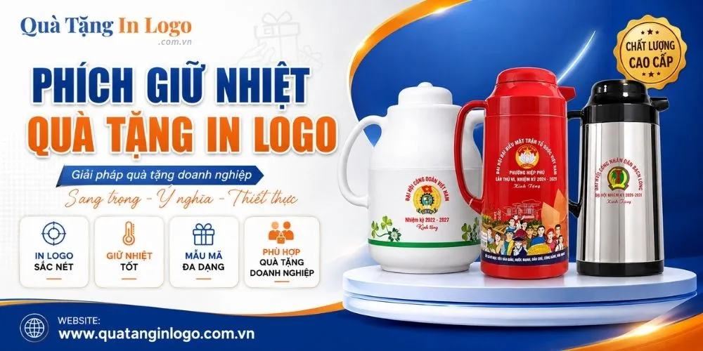 Quà tặng phích giữ nhiệt in logo theo yêu cầu