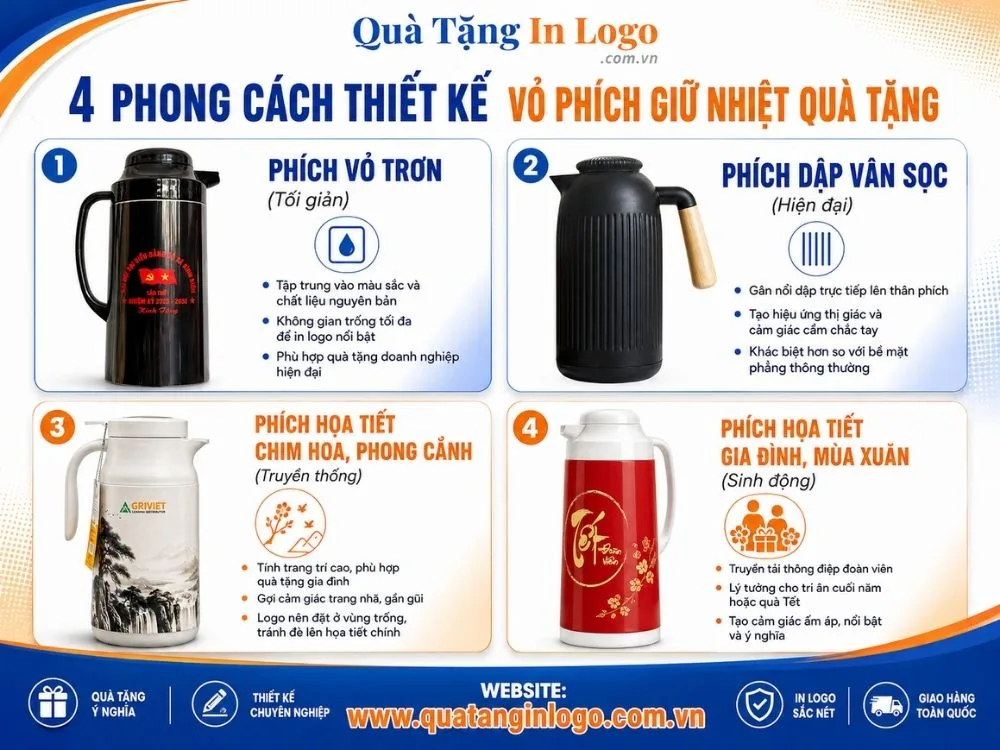 Các thiết kế vỏ phích giữ nhiệt đẹp thích hợp làm quà tặng