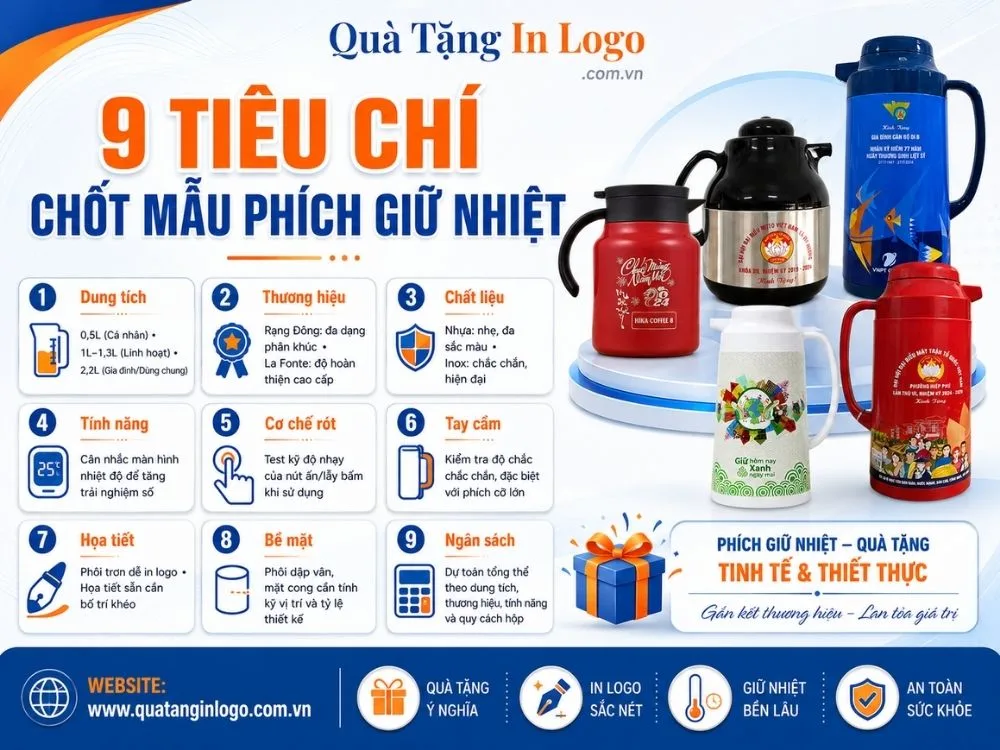9 tiêu chí chọn mẫu phích giữ nhiệt quà tặng