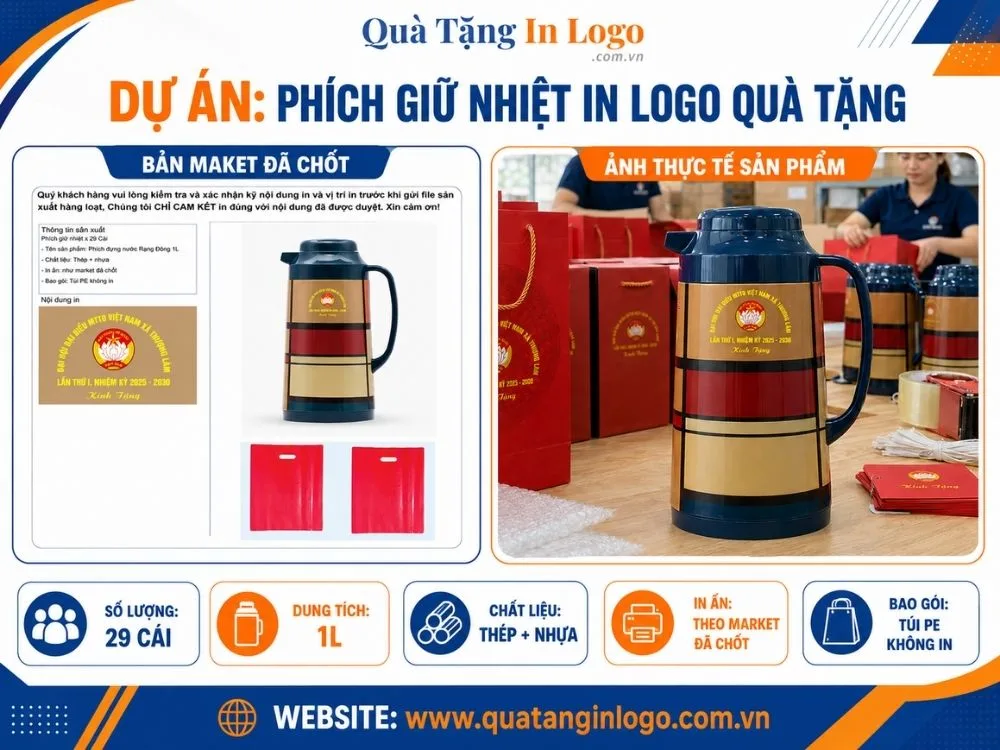 Mẫu phích giữ nhiệt quà tặng chất lượng cao in logo