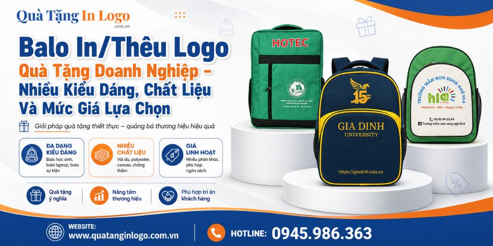 Balo quà tặng in logo