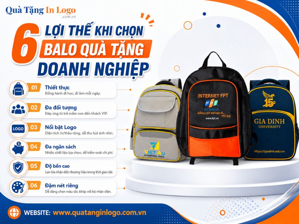 6 ưu điểm của quà tặng balo quà tặng