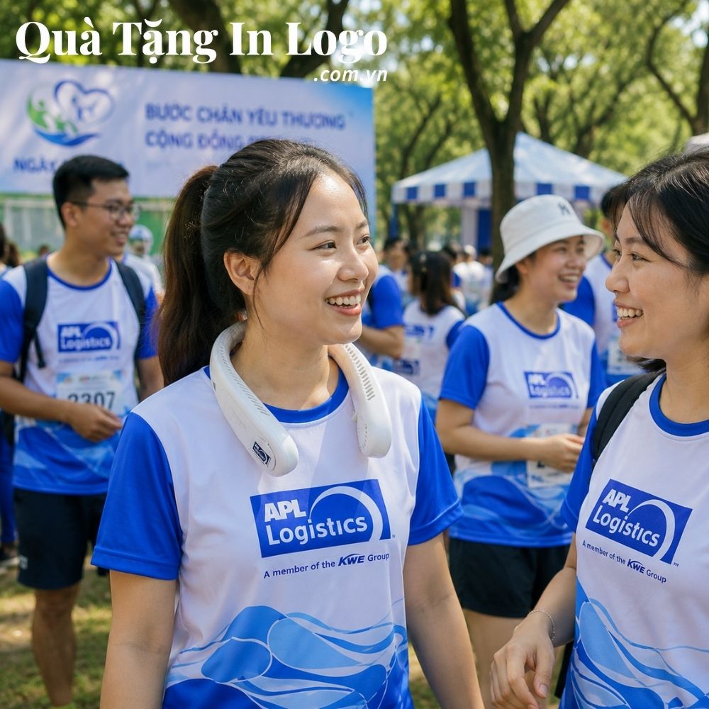 Quạt điện mini in logo