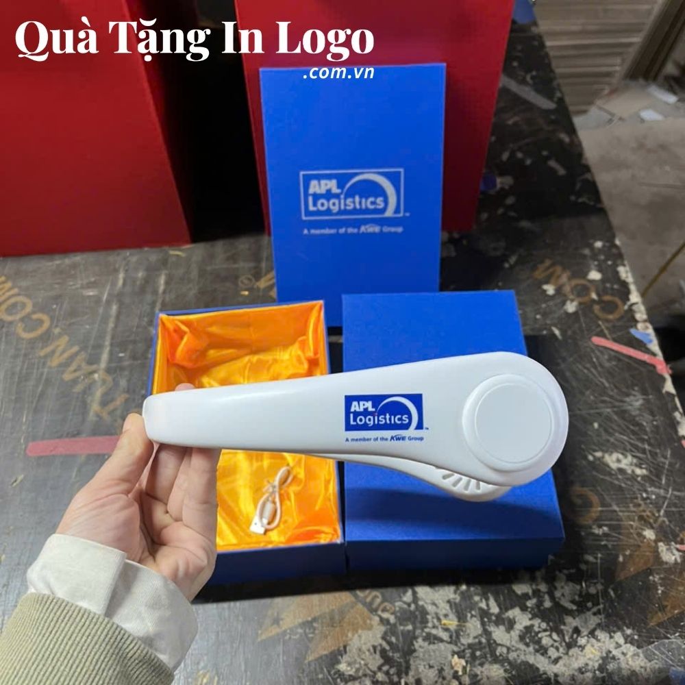 Quạt điện mini in logo