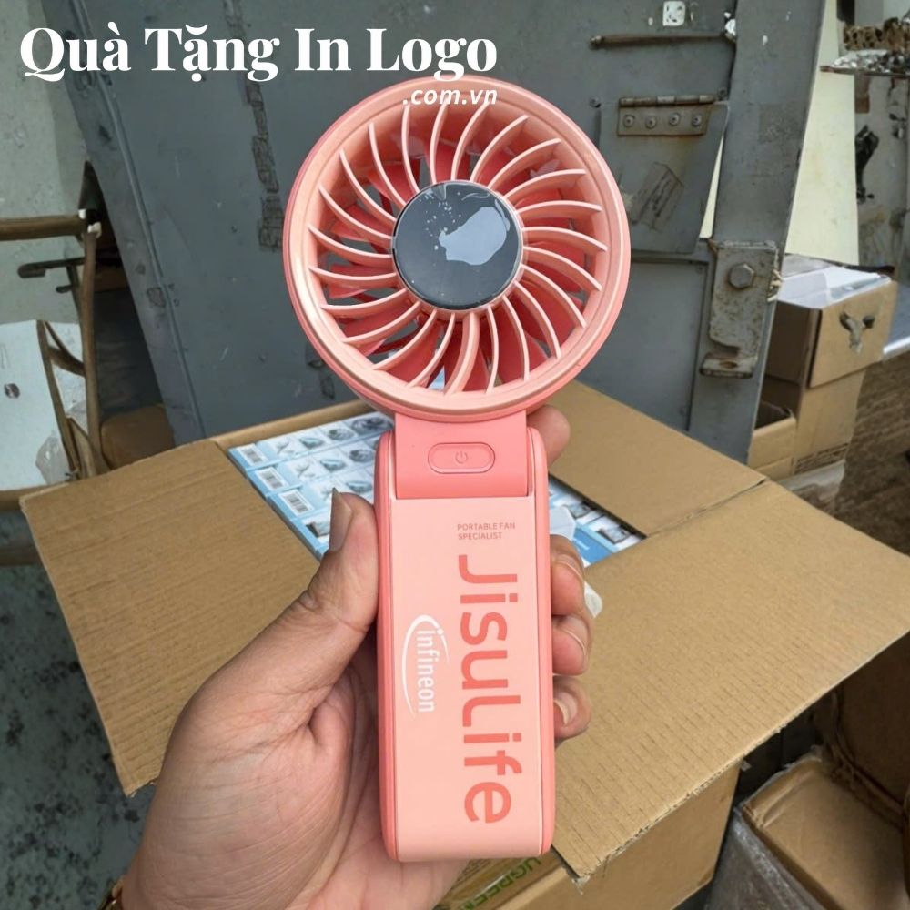 Quạt điện mini in logo