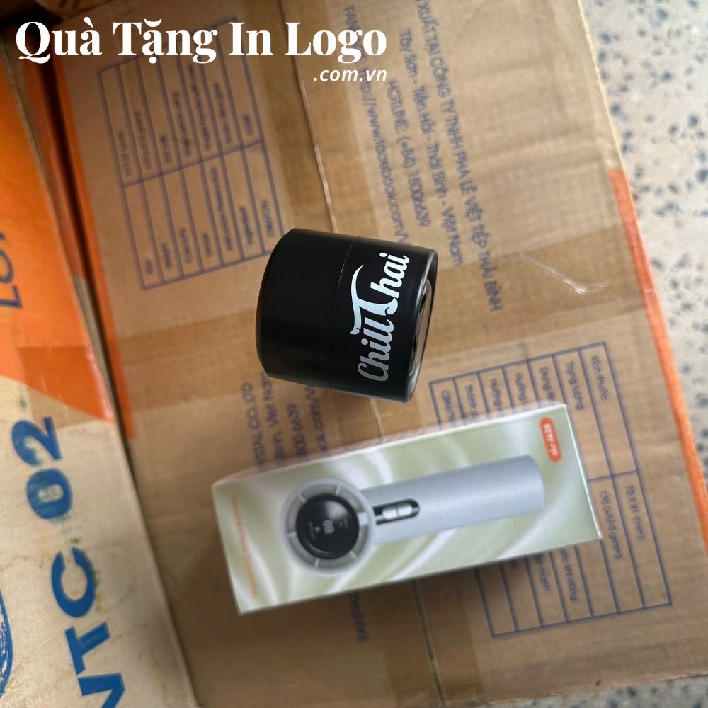 Quạt điện mini in logo