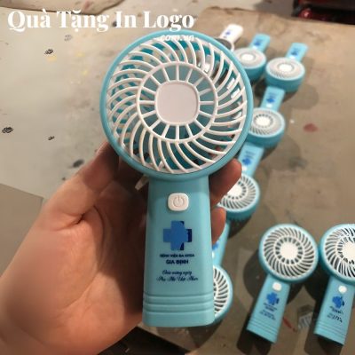 Quạt điện mini in logo