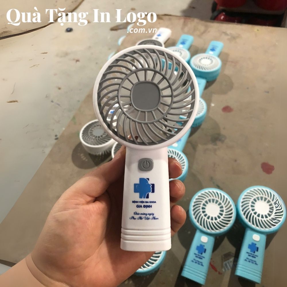 Quạt điện mini in logo