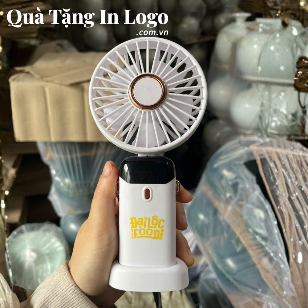 Quạt điện mini in logo