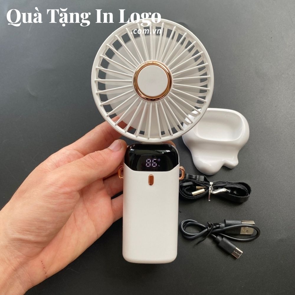 Quạt điện mini in logo