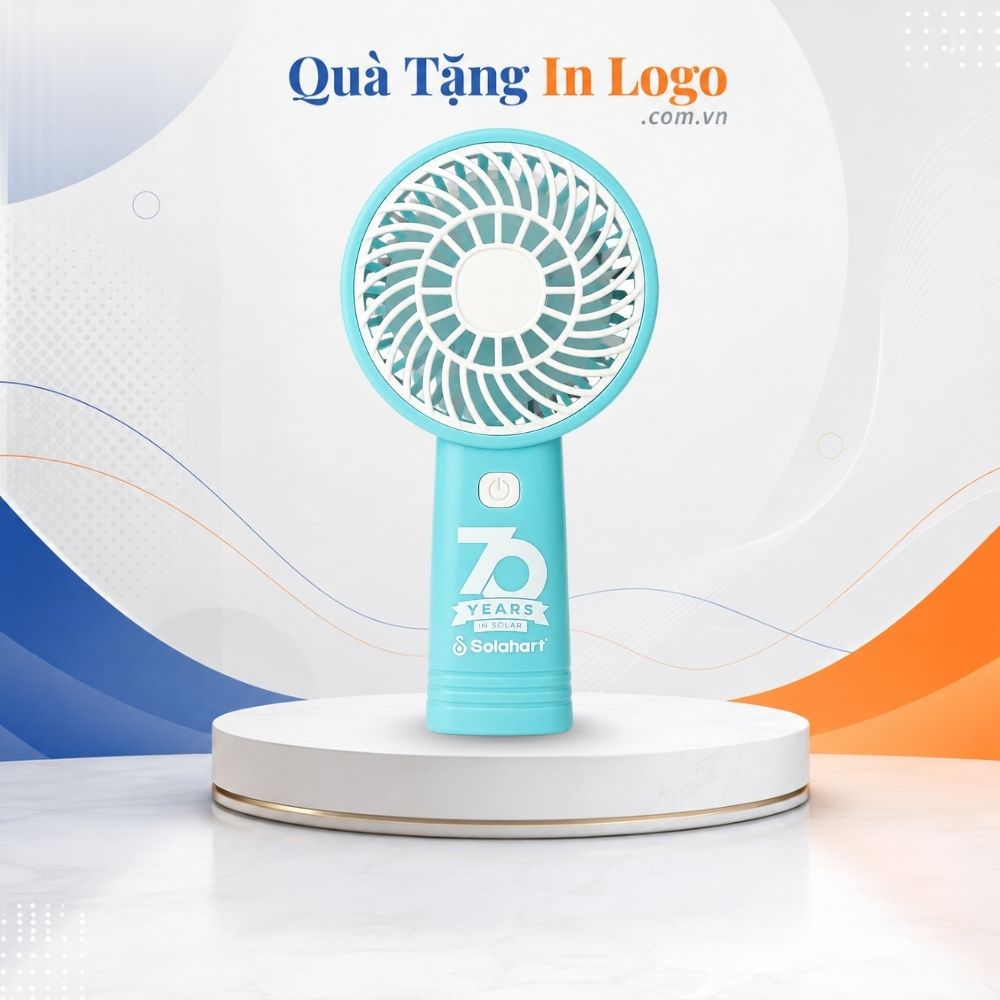 Quạt điện cầm tay in logo