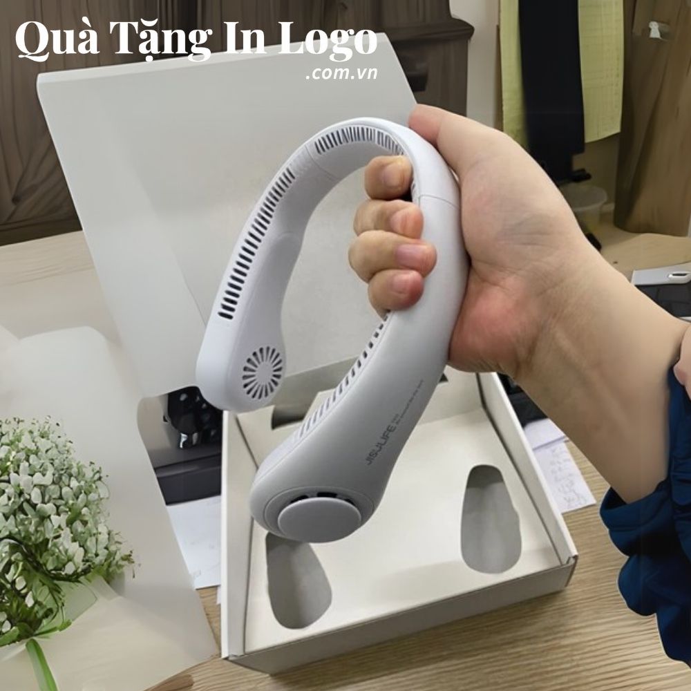 Quạt điện mini in logo