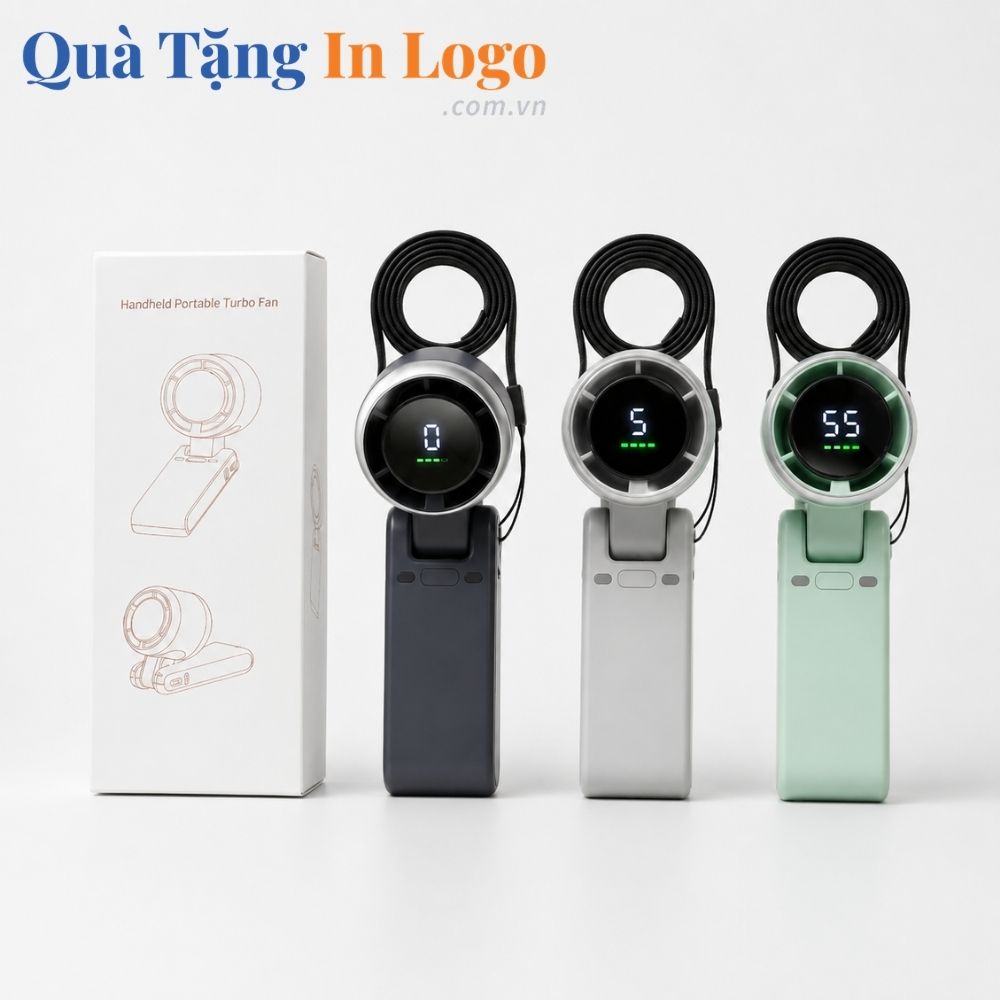 Quạt điện mini in logo