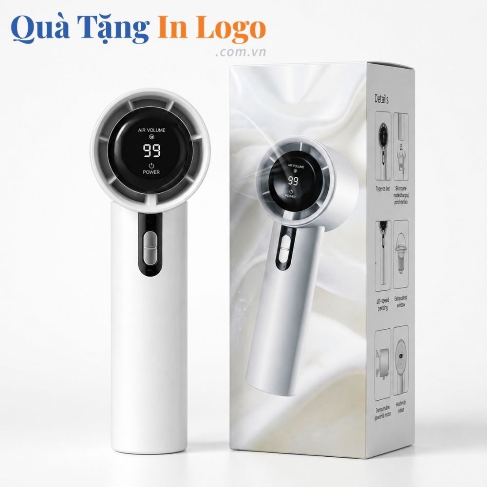 Quạt điện mini in logo