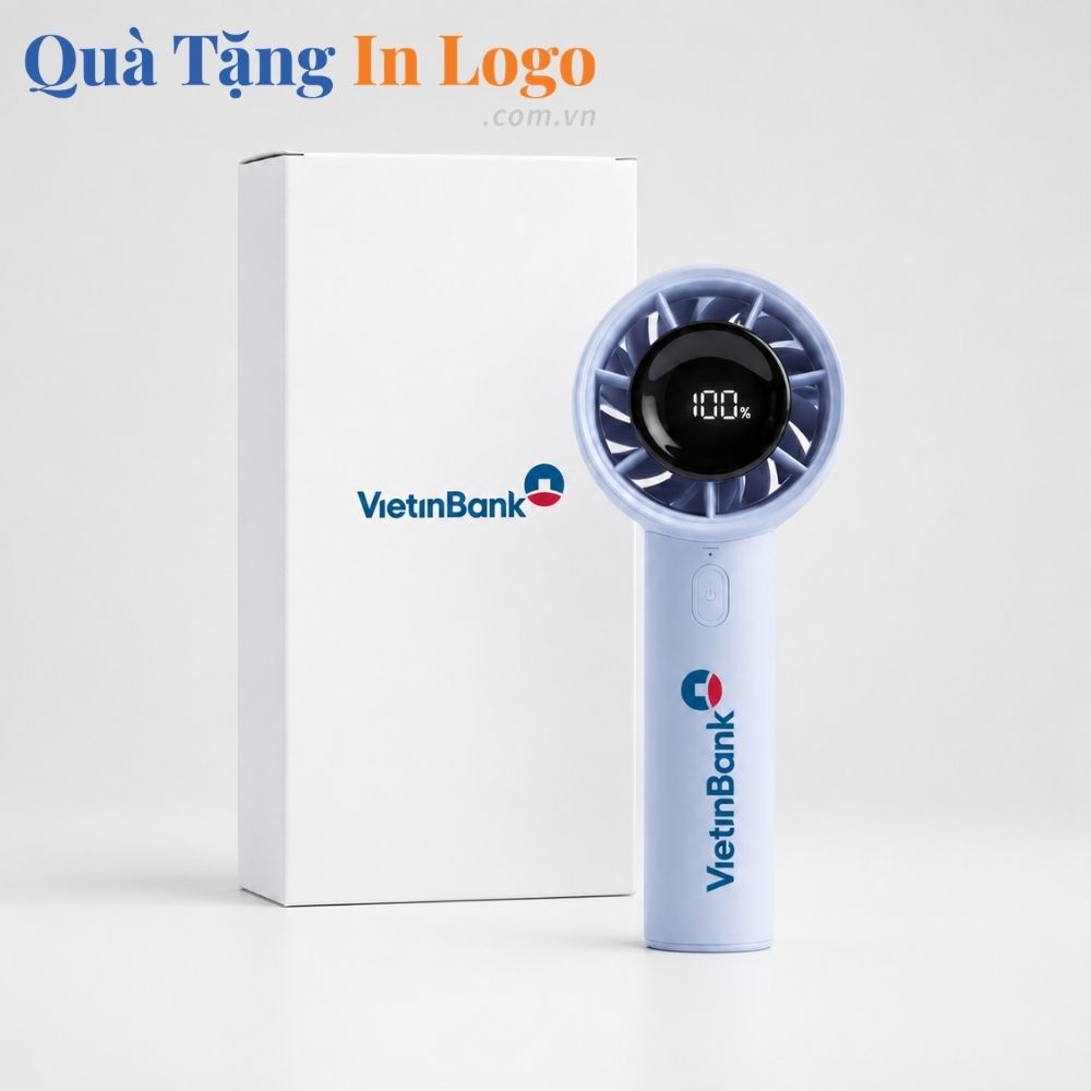 Quạt điện mini in logo