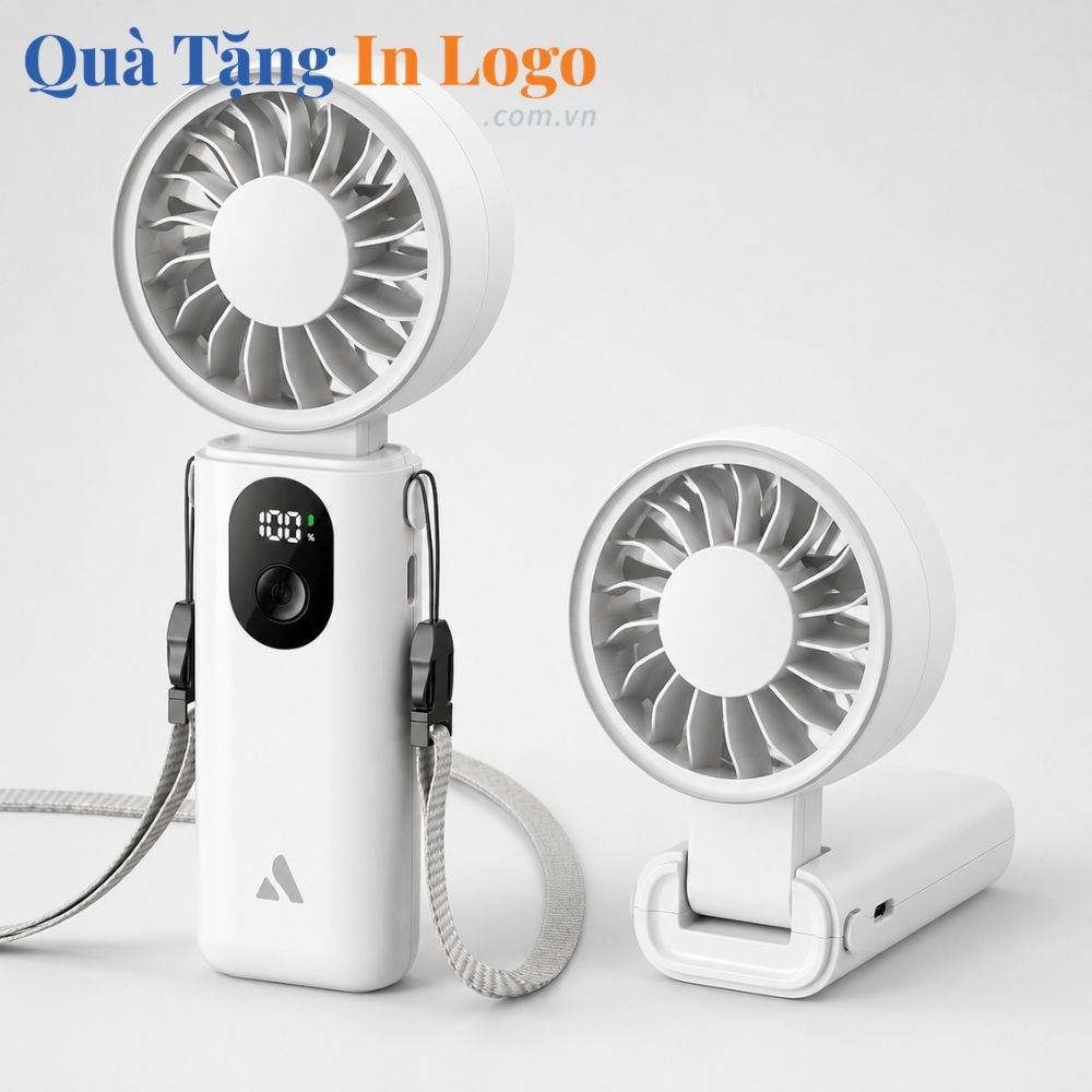 Quạt điện mini in logo