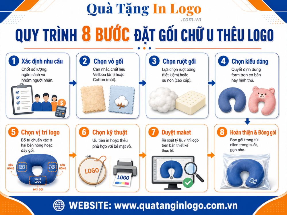 8 bước đặt hàng quà tặng in/thêu logo