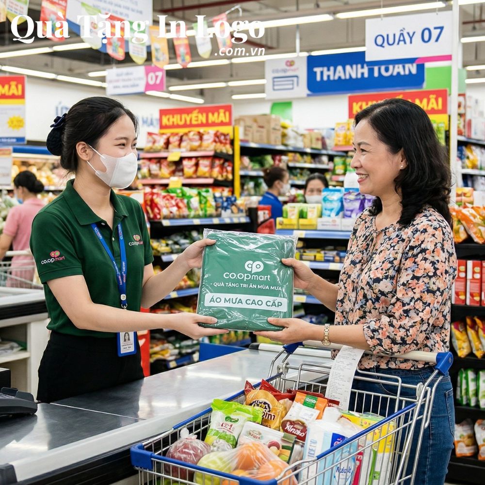 Áo mưa in logo quà tặng