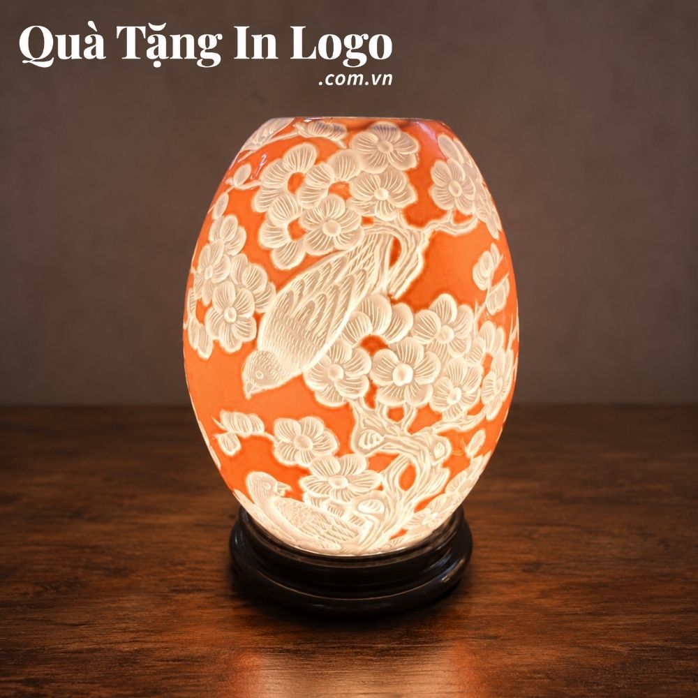 Đèn xông tinh dầu in logo quà tặng