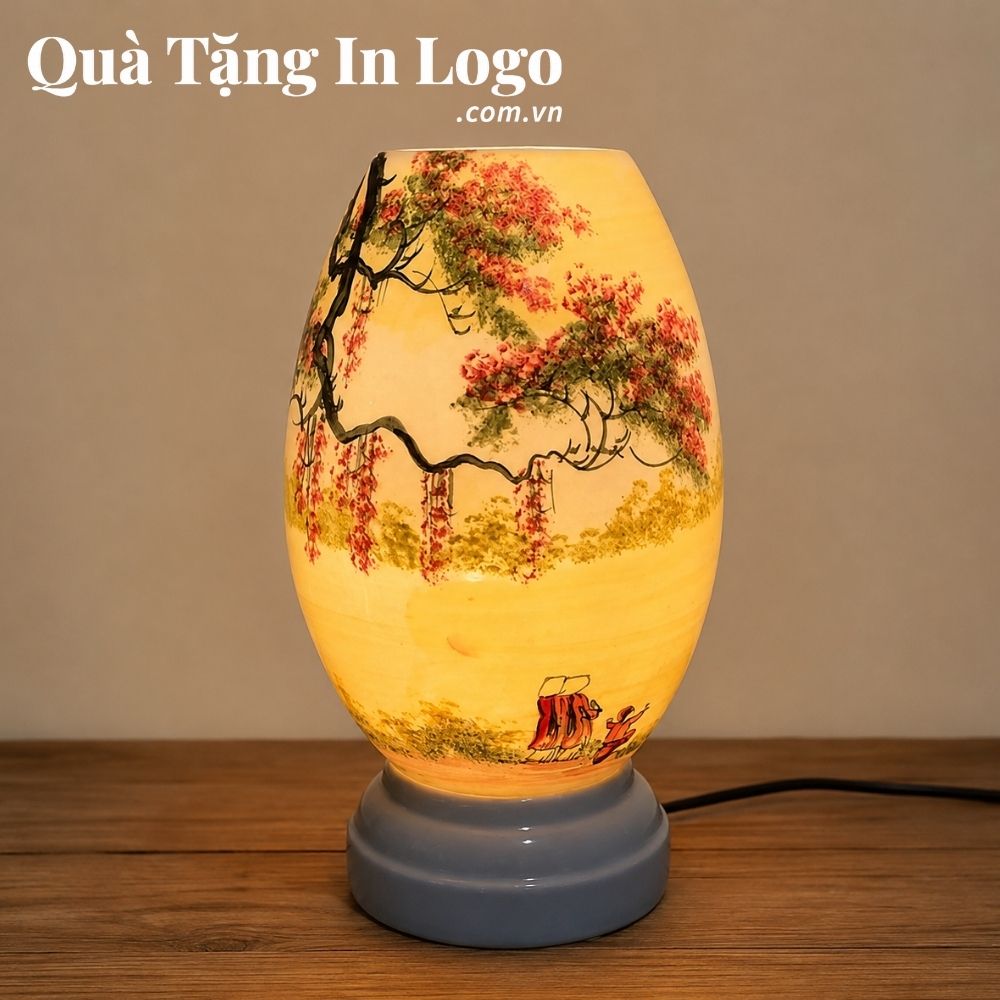 Đèn xông tinh dầu in logo quà tặng