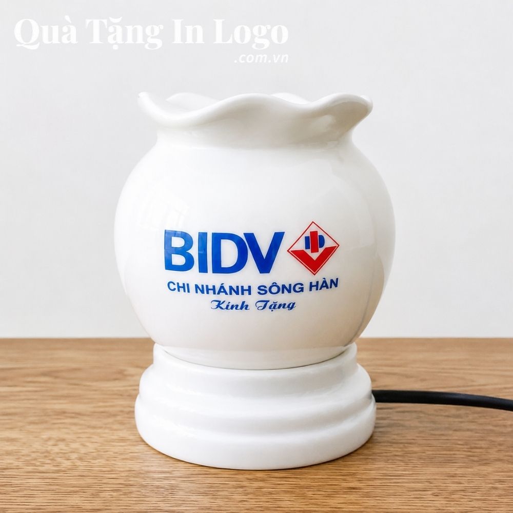 Đèn xông tinh dầu in logo quà tặng