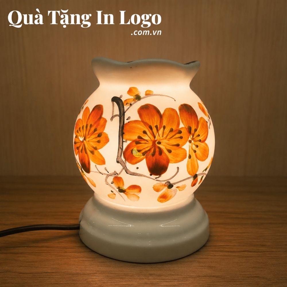 Đèn xông tinh dầu in logo quà tặng