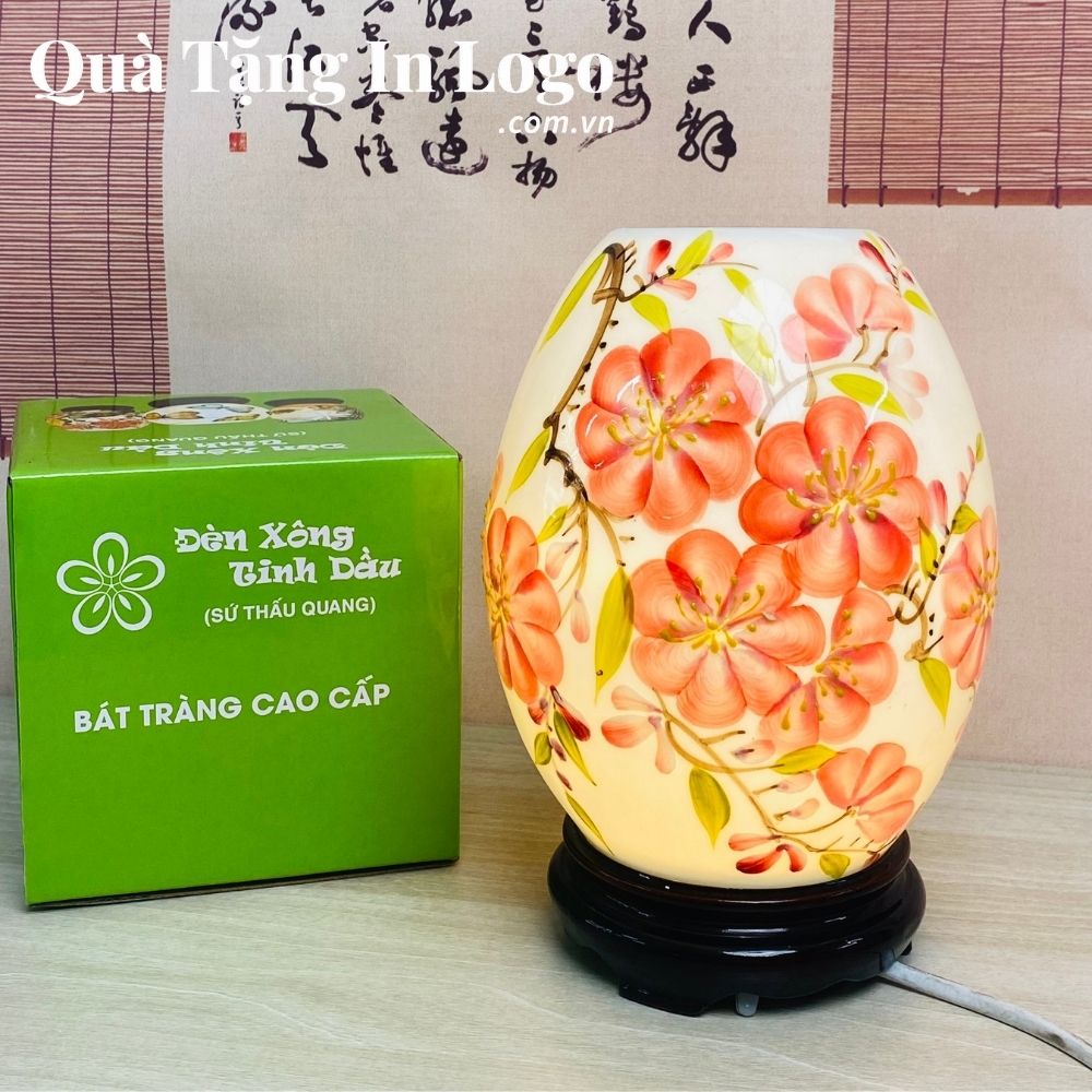 Đèn xông tinh dầu in logo quà tặng