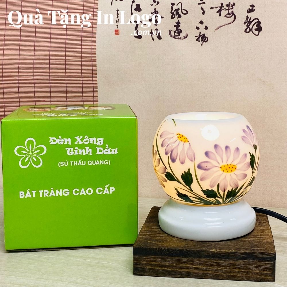 Đèn xông tinh dầu in logo quà tặng