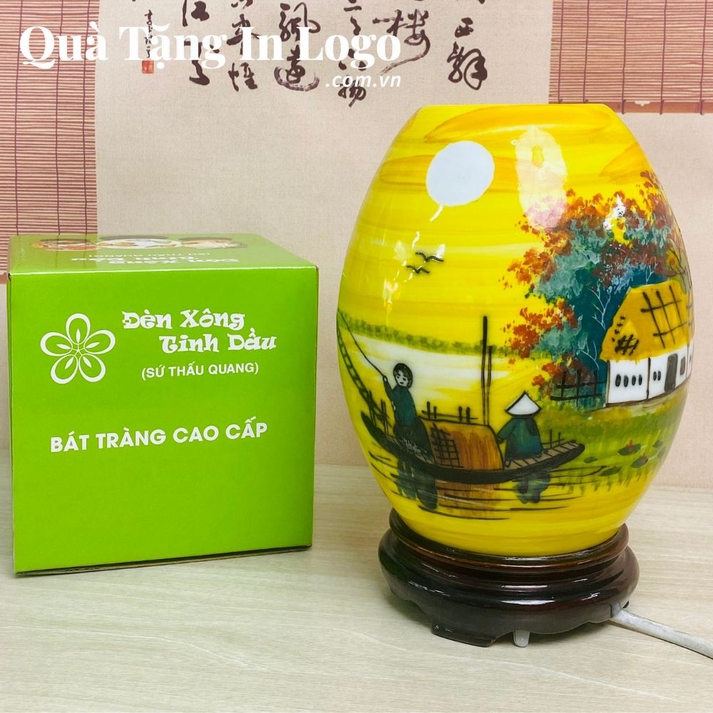 Đèn xông tinh dầu in logo quà tặng