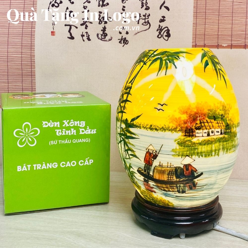 Đèn xông tinh dầu in logo quà tặng