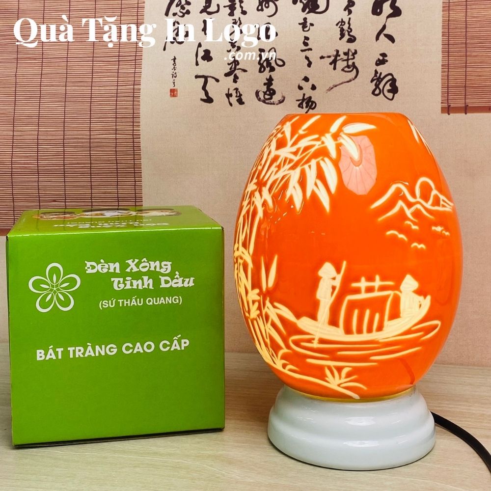 Đèn xông tinh dầu in logo quà tặng