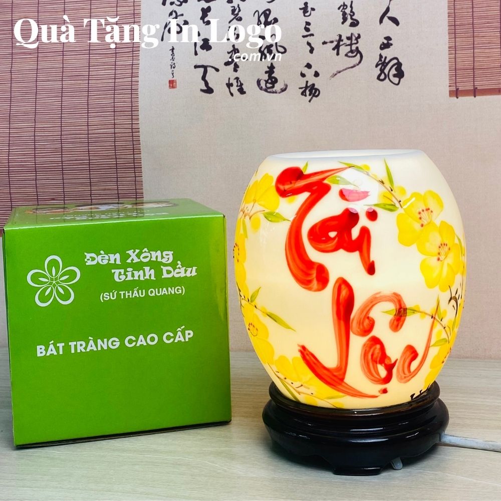 Đèn xông tinh dầu in logo quà tặng