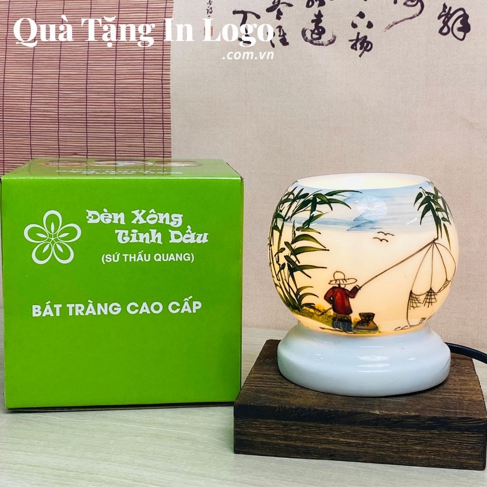 Đèn xông tinh dầu in logo quà tặng