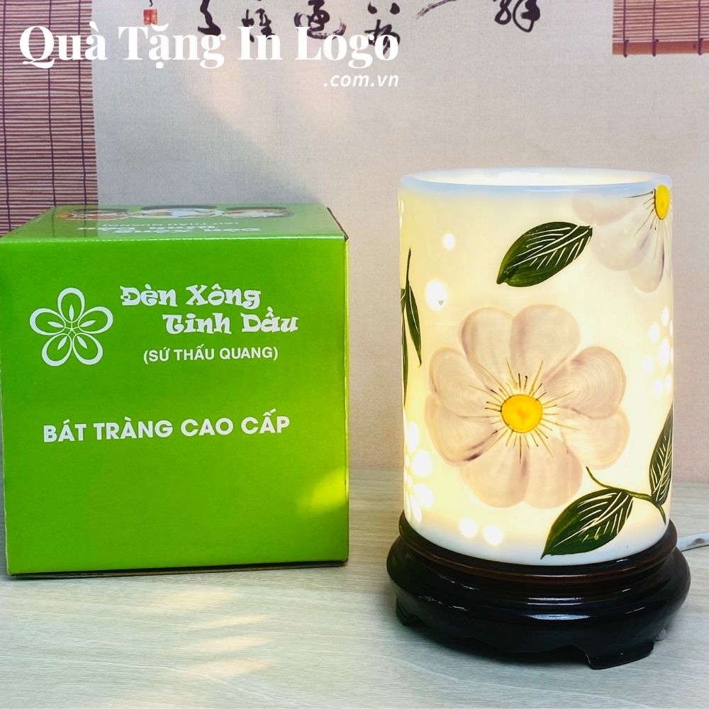 Đèn xông tinh dầu in logo quà tặng