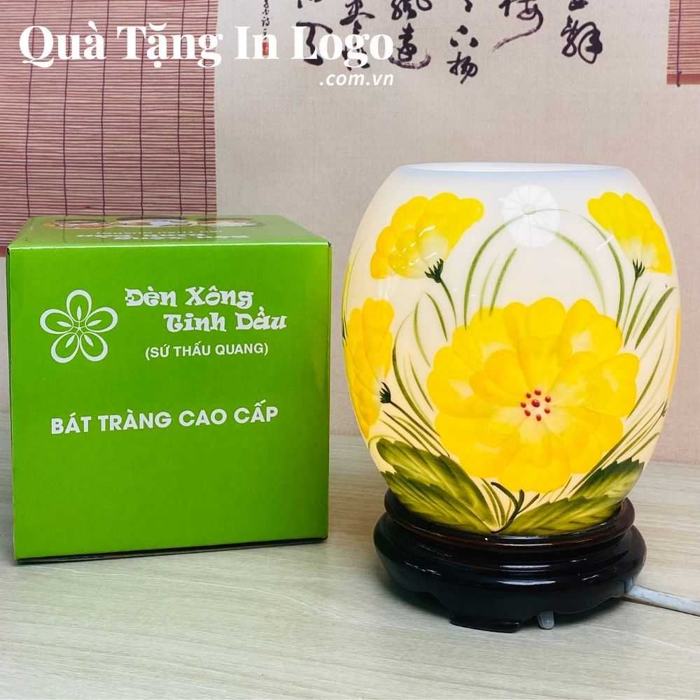 Đèn xông tinh dầu in logo quà tặng