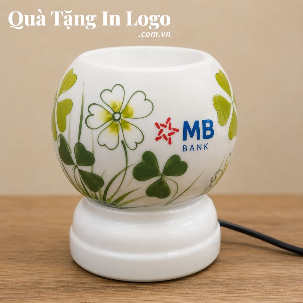Đèn xông tinh dầu in logo quà tặng